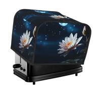 Housse matelassée pour grille-pain à 4 tranches et 2 tranches - Taille universelle - Avec poignée supérieure - Motif fleur et lune