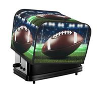 Housse matelassée pour grille-pain à 4 tranches - Motif football américain - Pour petit appareil électroménager - Avec poignée - Pour la maison, la table et la cuisine