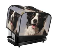 Housse matelassée pour grille-pain à 4 tranches - Pour petit appareil - Avec poignée - Border Collie - Housse anti-poussière pour la maison, la table et la cuisine