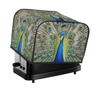 Housse matelassée pour machine à pain 4 tranches - Motif paon - Avec poignée - Pour la maison, la table et la cuisine