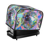Housse matelassée pour machine à pain à 2 tranches - Motif boule disco - Avec poignée - Pour la maison, la table et la cuisine