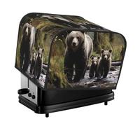 Housse matelassée pour machine à pain Mother Bear And Her Cubs - 4 tranches - Avec poignée - Pour la maison, la table et la cuisine