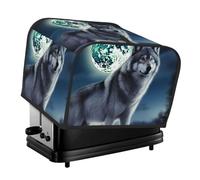 Housse matelassée pour machine à pain Wolf Under Moon - 4 tranches - Avec poignée - Pour la maison, la table et la cuisine
