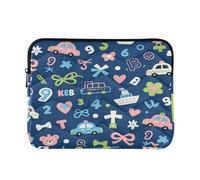 Housse matelassée pour ordinateur portable 100 % polyester - Mallette antichoc de 13 à 14 pouces, motifs de contes de fées cool, sac d'ordinateur léger à fermeture éclair pour bureau et voyage
