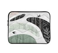 Housse matelassée pour ordinateur portable 15-16" Motif hirondelle noire et blanche