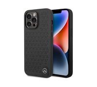 Housse Mercedes MEHCP14X8REMPK Leather Stars Pattern Noir - iPhone 14 Pro Max