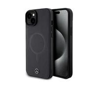 CG Mobile Mercedes-Benz Étui de téléphone Compatible avec Magsafe iPhone 15 Plus en Cuir véritable de Protection et Durable avec Facile à Clipser, Absorption des Chocs et Logo Signature
