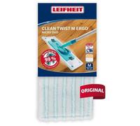 Housse micro duo Leifheit 52123, housse de rechange pour balai serpillière Clean Twist M Ergo / PowerClean, tous sols, 1 pièce