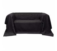 Housse de canapé - - Micro-suède - Anthracite - 270x350 cm - Lavable en machine