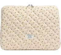 Housse Mignonne for Ordinateur Portable de 11 à 15 Pouces, Motif Floral | Idéale for Les Voyages et Le Travail(Yellow,L)