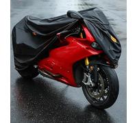 Housse Moto Imperméable, pour Honda Goldwing 1800 GL1800 F6B, Anti-poussière et Anti-Pluie, en Tissu Oxford, avec Trous Verrouillage, Toutes Saisons,Black-M