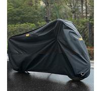 Housse Moto Imperméable, pour Honda Goldwing 1800 GL1800 F6B, Anti-poussière et Anti-Pluie, en Tissu Oxford, avec Trous Verrouillage, Toutes Saisons,Black-L