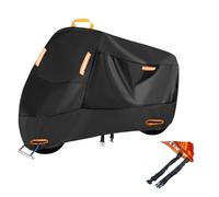 Housse Moto Imperméable pour Kawasaki Z900 Z900RS Z 900 Z900 Rs, Bâche Extérieur avec Trous de Serrure, Protection Oxford 210D, Coupe-Vent et Bandes Réfléchissantes,XL(230*105*125)-black