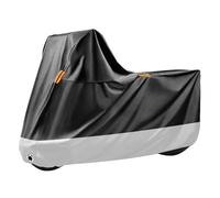 Housse Moto pour Aprilia SR GT 125 200, Housse De Moto, Protecteur UV Pluie ImperméAble BâChe De Protection avec Bande RéFléChissantes Et Trou De Serrure,B-Black+Silver-240 * 125 * 90cm