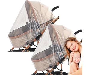 Housse Moustiquaire Pour Bébé,2X Housses Anti-Insectes et Anti-UV | Maille Respirante Léger et Portable Protection Solaire pour Voyage Camping Randonnée Voiture Balcon Sécurité Parc Bébé