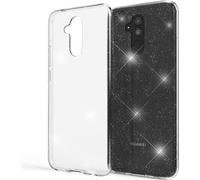 Housse NALIA Glitter compatible avec le Huawei Mate20 Lite Glitter Silikon Case Cover Transparent