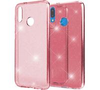Housse NALIA Glitter compatible avec le Huawei P20 Lite Housse pour portable Glitter Case Cover Rose