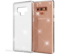 Housse NALIA Glitter compatible avec Samsung Galaxy Note 9, Glitter Case Cover Transparent