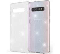 Housse NALIA Glitter compatible avec Samsung Galaxy S10, Glitter Case Housse pour téléphone portable Transparent