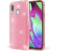 Housse NALIA pailletée pour Samsung Galaxy A40, diamant Housse pailletée pour téléphone portable Rose