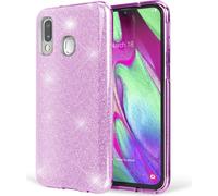 Housse NALIA pailletée pour Samsung Galaxy A40, diamant Housse pailletée pour téléphone portable Violet