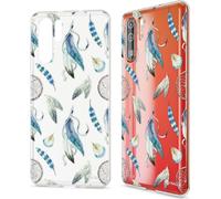 Housse NALIA pour Huawei P30 Pro, motif housse téléphone portable slim silicone Case Crystal Cover aquarelle plumes