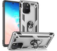Housse NALIA Ring pour Samsung Galaxy S10 Lite, étui de protection pour téléphone portable Cover TPU Case Silver