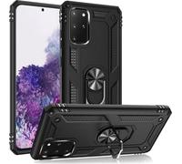 Housse NALIA Ring pour Samsung Galaxy S20 Plus, étui de protection pour téléphone portable Cover TPU Case Noir