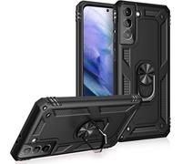 Housse NALIA Ring pour Samsung Galaxy S21, protection pour téléphone portable Cover Case Bumper Noir