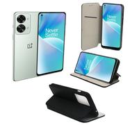 Housse noire pour OnePlus Nord 2T 5G / One Plus Nord 2T 5G étui protection Portefeuille à Rabat avec Porte Cartes pochette