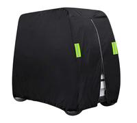 Housse noire pour voiturette de golf - Enclos de luxe pour voiturette de golf - Housse imperméable en tissu Oxford pour chariot de golf | Accessoires portables coupe-vent et robustes pour garage
