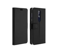 Housse Nokia 7.1 Etui Portefeuille Coque Gel Support Vidéo Noire