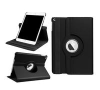 Housse Nouvel Apple Ipad 9.7 2017 Wifi - 4g-Lte Cuir Style Noir Rotative - Etui Coque Noir De Protection 360 Degrés Tablette