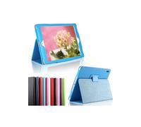 Housse nouvel Apple iPad 9,7 pouces Wifi - 4G/LTE Cuir Style bleue clair avec Stand - Etui coque bleu de protection tablette 2017 / 2018 New iPad 9,7 pouces - accessoires pochette XEPTIO case