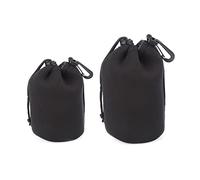 Housse Objectif,Poche Lentille,Housse pour Objectifs D'Appareil Photo en Néoprène,Etui Objectif Neoprène,Poche pour Protéger Objectifs avec Cordon,pour Canon,Nikon,Tamron,Sigma,Sony,Etc,2 Pièces