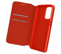 Housse Oppo A54 5G et A74 5G Clapet Portefeuille Fonction Support Vidéo Rouge