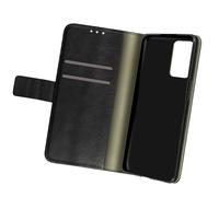 Housse Oppo A74 5G et A54 5G Aspect Grainé Clapet Portefeuille Stand Vidéo Noir