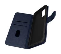 Housse Oppo A76, A96 et Realme 9i Clapet Portefeuille Fonction Support bleu