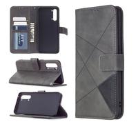 Housse Oppo Find X2 Lite Étui de protection de style portefeuille d'affaires de haute qualité - Gris