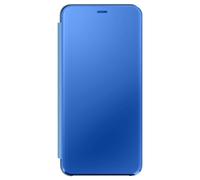 Housse Oppo Find X3 Lite Clapet translucide Miroir Support Vidéo bleu