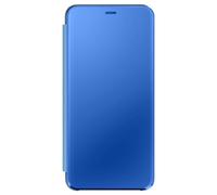 Housse Oppo Find X3 Lite Clapet translucide Miroir Support Vidéo bleu