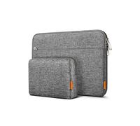 Housse Ordinateur 15-15,6 Pouces Compatible avec Chromebook Notebook Ultrabook Matebook 15, avec Poche d'Accessoires - Gris