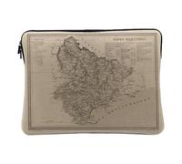 Housse Ordinateur et Tablette Aspect Lin - 06 Alpes Maritimes Nice Département Carte Ancienne France Région - 12-13 Pouces Pochette de Protection PC Portable Imprimé en France