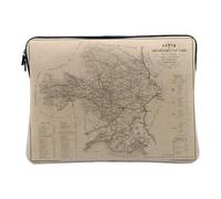 Housse Ordinateur et Tablette Aspect Lin - 30 Gard Nimes Département Carte Ancienne France Région - 10 Pouces Pochette de Protection PC Portable Imprimé en France