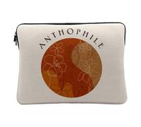 Housse Ordinateur et Tablette Aspect Lin - Anthophile Fleurs Graphiques Nature Amour - 12-13 Pouces Pochette de Protection PC Portable Imprimé en France