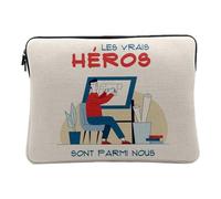 Housse Ordinateur et Tablette Aspect Lin - Architecte Les Vrais Héros Maison Métier - 14-15 Pouces Pochette de Protection PC Portable Imprimé en France