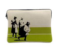 Housse Ordinateur et Tablette Aspect Lin - Banksy Bomb Middle England Petanque Bombe Personnes Agees - 10 Pouces Pochette de Protection PC Portable Imprimé en France