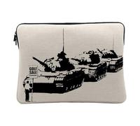 Housse Ordinateur et Tablette Aspect Lin - Banksy Golf for Sale Tank Tiananmen Chine Street Art - 12-13 Pouces Pochette de Protection PC Portable Imprimé en France