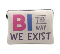 Housse Ordinateur et Tablette Aspect Lin - Bi The Way We Exist LGBTQ+ Gay Lesbien Bi Trans - 14-15 Pouces Pochette de Protection PC Portable Imprimé en France