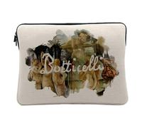 Housse Ordinateur et Tablette Aspect Lin - Botticelli Signature Peinture Renaissance Célèbre Peintre Artiste Portraits - 12-13 Pouces Pochette de Protection PC Portable Imprimé en France